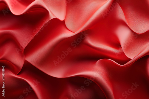 Red silk satin fabric background.