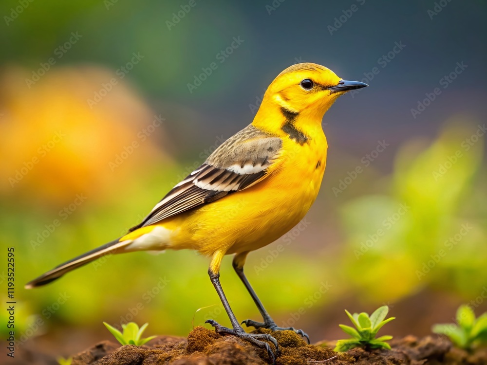 Indian Citrine Wagtail Bird - Vibrant Yellow Wildlife Photography Indian Citrine Wagtail Bird - Vibrant Yellow Wildlife Photography