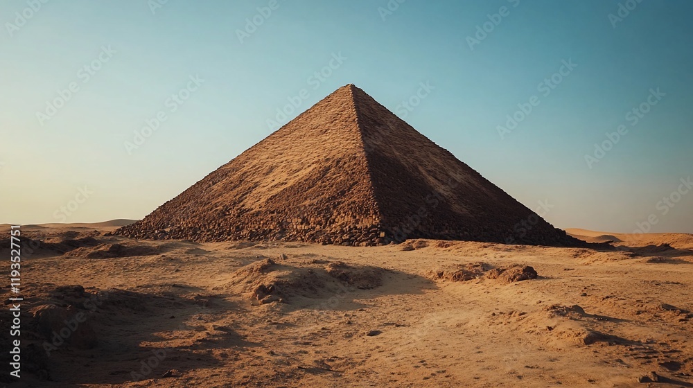 Ancient Pyramid Stands Tall In Desert Landscape Ancient Pyramid Stands Tall In Desert Landscape