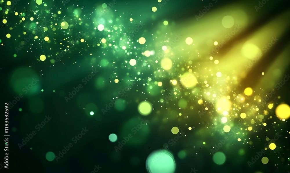 Asymmetric green light burst, abstract beautiful rays of lights on dark green background with the color of green and yellow, Generative Ai Asymmetric green light burst, abstract beautiful rays of lights on dark green background with the color of green and yellow, Generative Ai