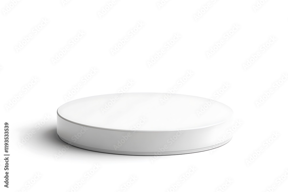 Blank White Round Display Podium for Product Presentation Blank White Round Display Podium for Product Presentation