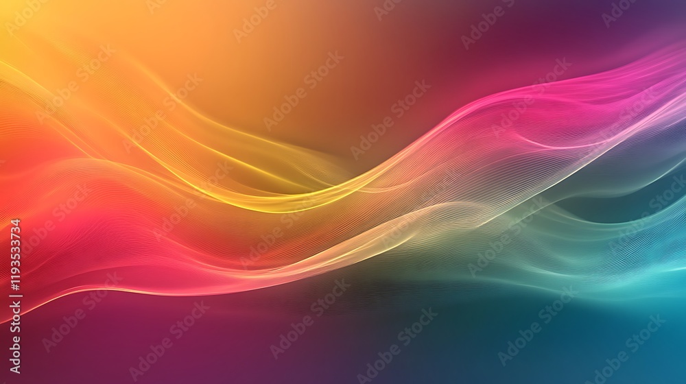 Abstract Colorful Waves Flowing Dynamically Across Space Abstract Colorful Waves Flowing Dynamically Across Space