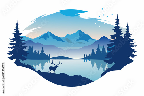landscape with lake
