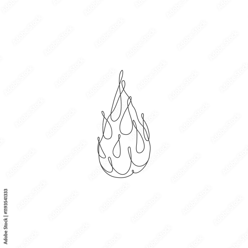 Dragon Fruit line drawing flat vector design Dragon Fruit line drawing flat vector design