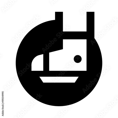 Electric Unicycle Wheel Solid Icon