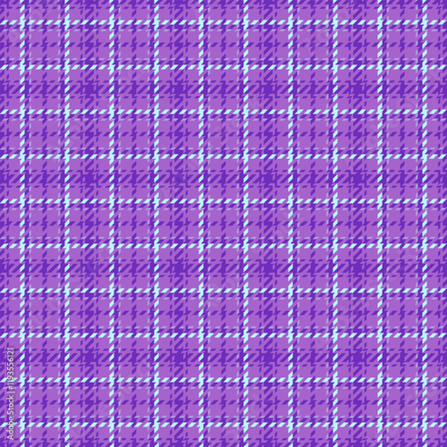 Post background vector pattern, track texture check fabric. Royalty plaid seamless tartan textile in violet and light colors.