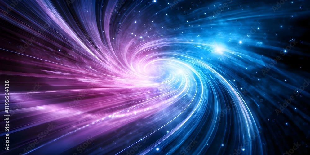 A swirling vortex of vibrant pink and blue light set against a dark starry background, resembling a cosmic or space phenomenon. Concept Cosmic Vortex, Vibrant Colors, Space Phenomenon A swirling vortex of vibrant pink and blue light set against a dark starry background, resembling a cosmic or space phenomenon. Concept Cosmic Vortex, Vibrant Colors, Space Phenomenon