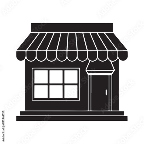 Wallpaper Mural shop store silhouette, black and white silhouette, vector and illustration Torontodigital.ca