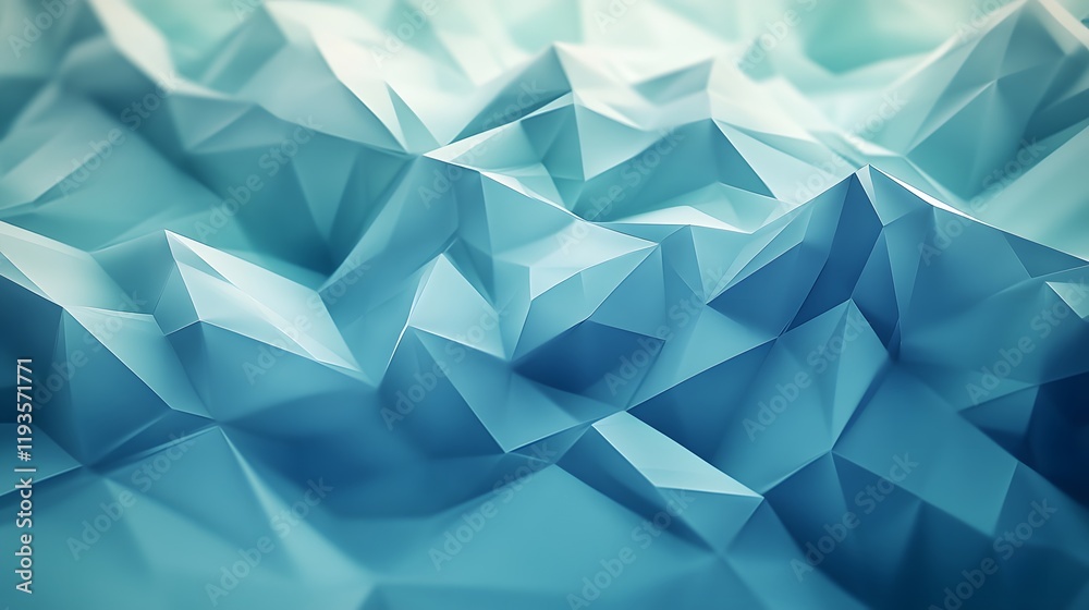Abstract Blue Triangular Geometric Landscape Abstract Blue Triangular Geometric Landscape