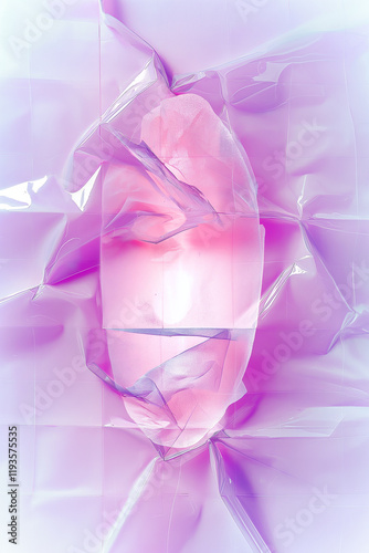 Pink and purple abstract background creating an oval shape with light and shadow