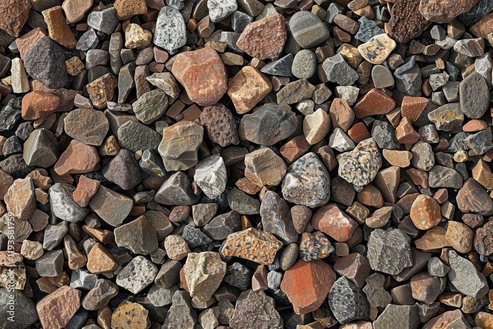 Photo of Grey gravel rock ground debris. Background texture for backdrops or mapping