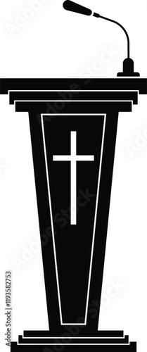Church Pulpit, Christianity Icon Symbol
