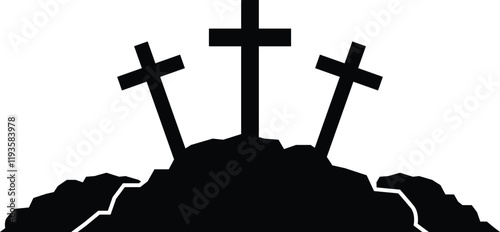 Three Calvary Crosses, Christianity Icon