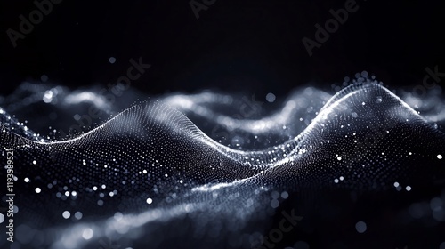 Light scattering through wave interference vibrational patterns glowing in contrast against dark backdrops to emphasize optical physics