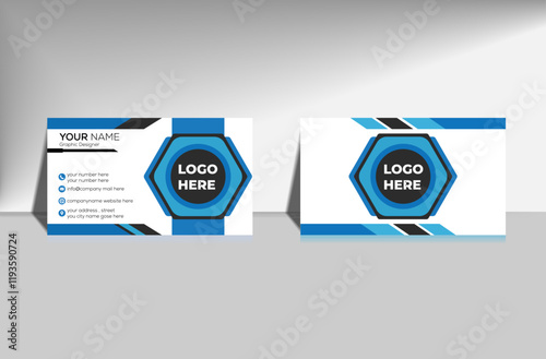 Modern creative professional business card template design.