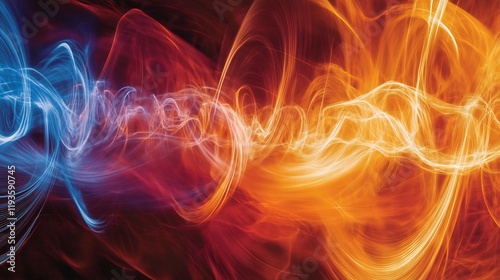 Electromagnetic waves flowing through magnetic flux fields creating intricate oscillation patterns showcasing fundamental principles of wave mechanics