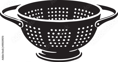 Strainer silhouette vector with white background