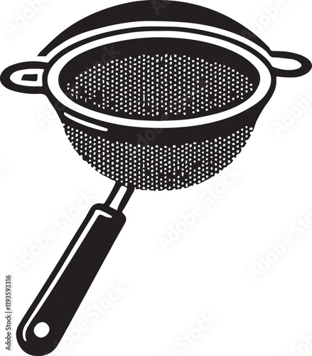Strainer silhouette vector with white background