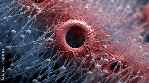 Intricate Biological Structure - Microscopic Network photo