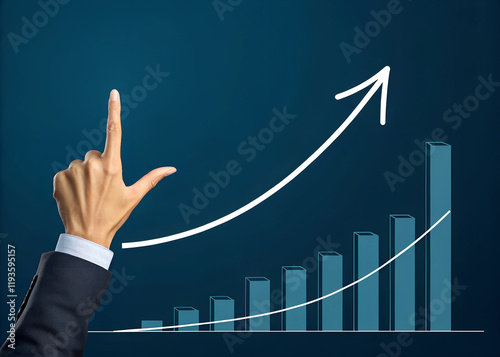 business person holding graph