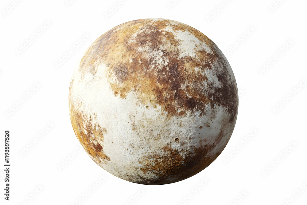 3D rendering of a planet floating in space with a white backdrop 3D rendering of a planet floating in space with a white backdrop