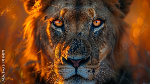 lion Eye contact with his highness