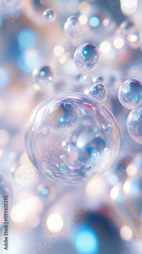 Colorful abstract 3d background in white and blue