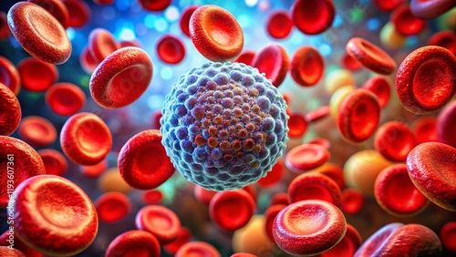 Microscopic Blood Sample Analysis: Hereditary Spherocytosis Diagnosis via RBC Band 3 Protein Reduction photo