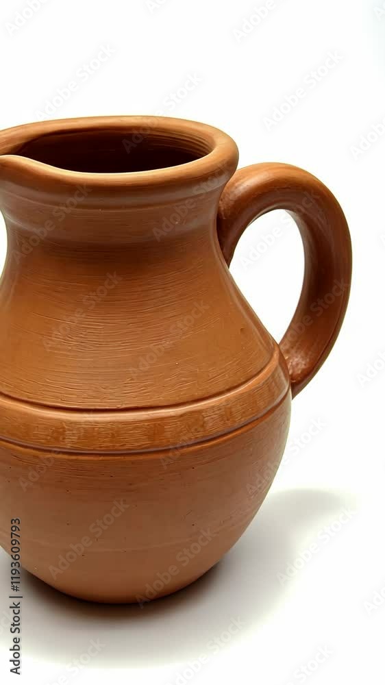 Handcrafted earthenware jug with a traditional design perfect for showcasing artisan pottery skills Handcrafted earthenware jug with a traditional design perfect for showcasing artisan pottery skills