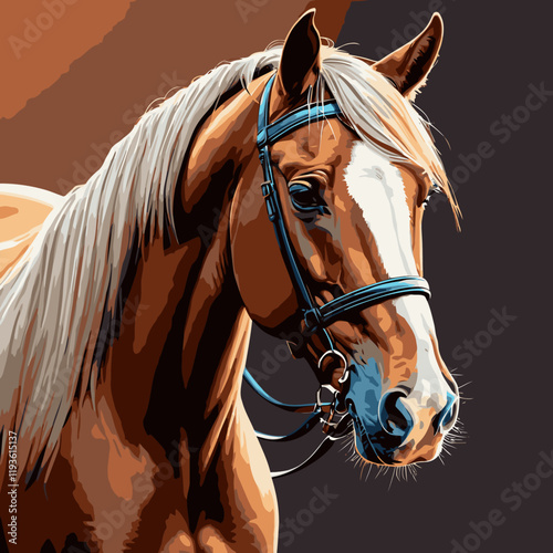 vector art horse for design needs 