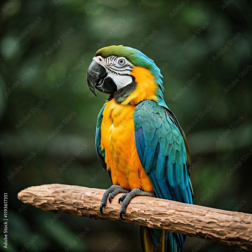 Fototapeta premium blue and yellow macaw ara