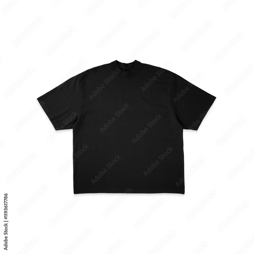 T-shirt Mockup with thick collar front and back