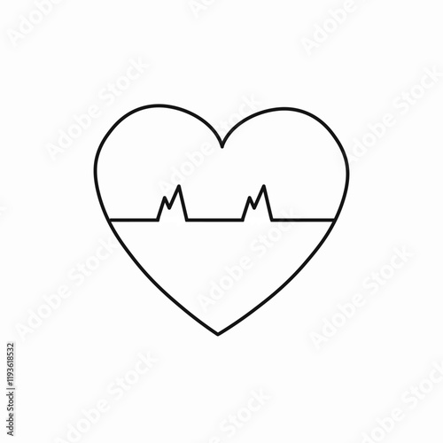 Heart rate monitor icon vector sign