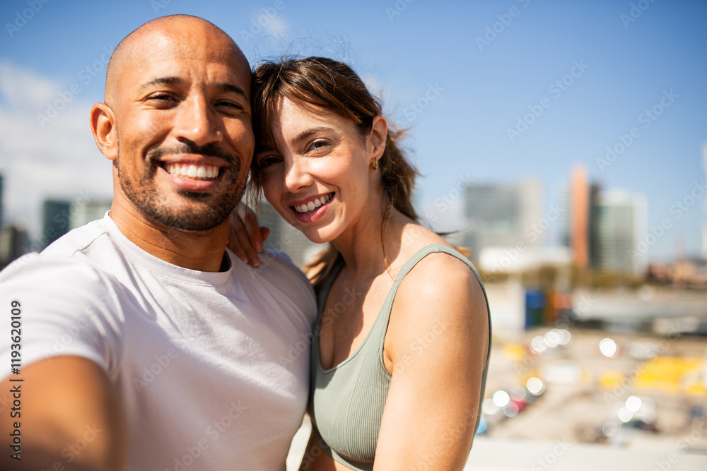 Fototapeta premium Smiling Fitness Couple