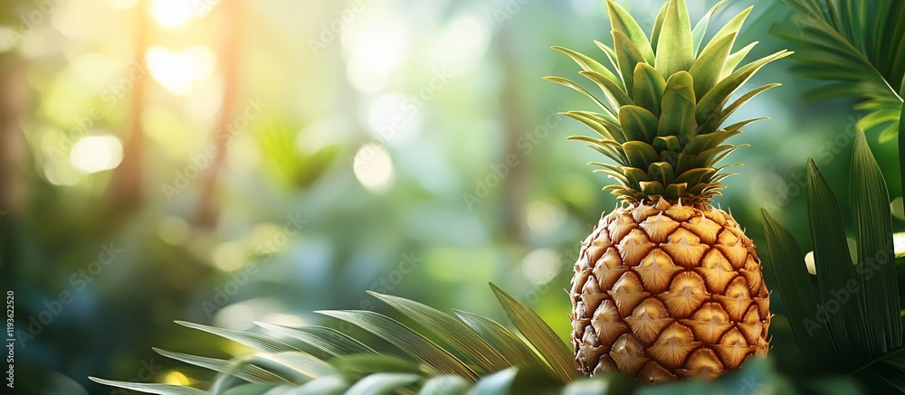 Vibrant Pineapple in Lush Tropical Paradise Vibrant Pineapple in Lush Tropical Paradise