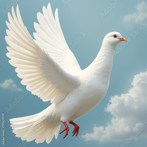 Various images of the dove, the symbol of peace