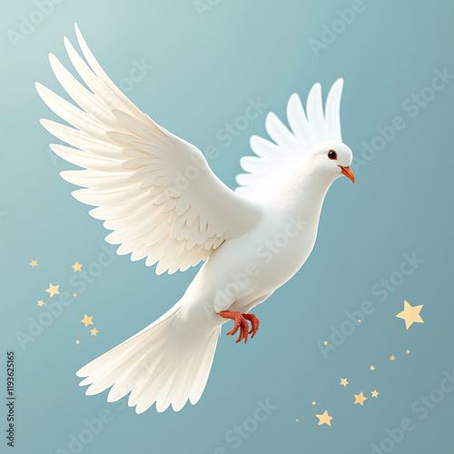 Various images of the dove, the symbol of peace