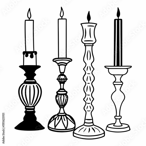 set of candles