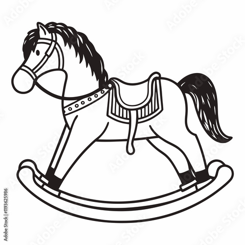 rocking horse on white