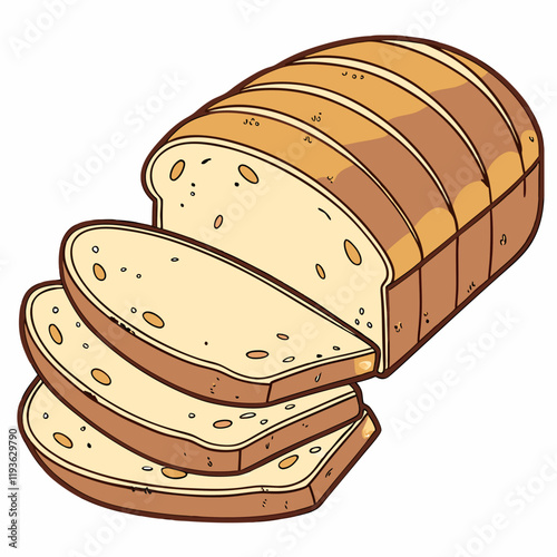 Clean design of whole wheat bread slices