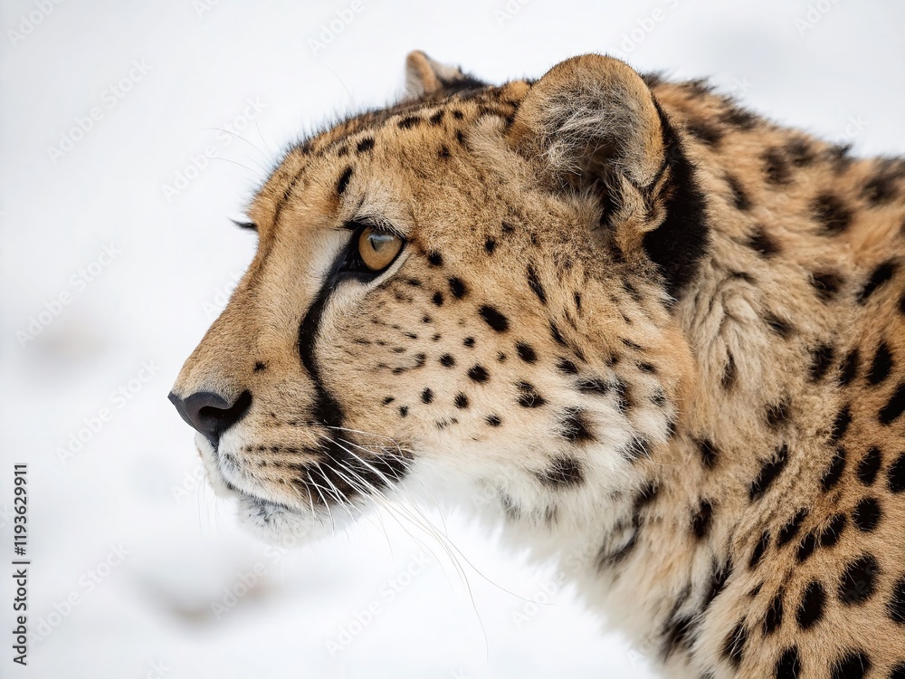 Fototapeta premium Minimalist Wild Cat Fur Textures: Tiger, Leopard, Cheetah Skin Patterns Background