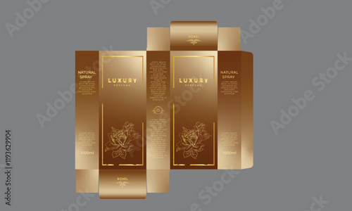 Indulge in Luxury Exclusive Natural Spray Fragrance Range with Timeless Luxury Captivating Scents for the Modern Connoisseur & elegant package design template