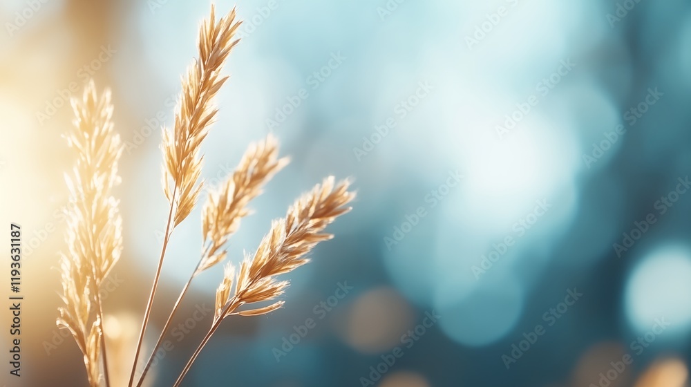 Bunch of dry grass with a blue background Bunch of dry grass with a blue background