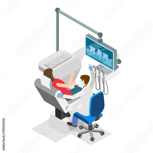 3D Isometric Flat Vector Illustration of Health Exam, Healthcare and Medicine. Item 2