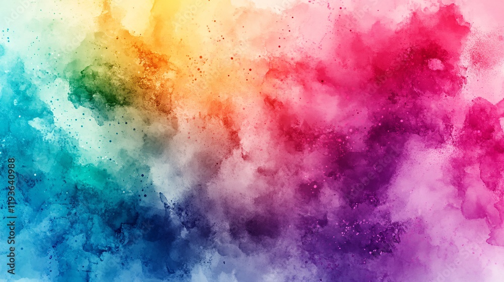 Vibrant abstract art showcasing a blend of colors in a captivating cloud formation