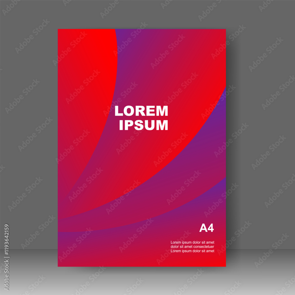Fototapeta premium Book cover design modern technology style. Annual report. Brochure template, catalog. Simple Flyer promotion. magazine. Vector illustration