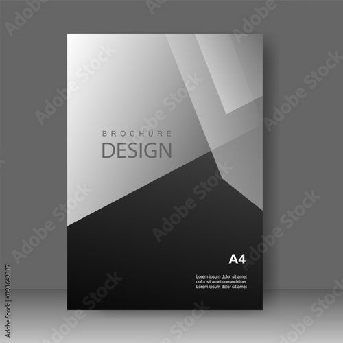 Cover design modern with black and white overlap Background. for cover book. Annual report. Brochure template, Poster, catalog. Simple Flyer promotion. magazine. Vector illustration