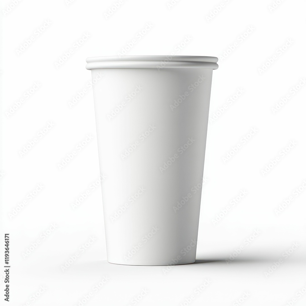 A plain, white takeaway coffee cup, symbolizing convenience and simplicity in modern life. A plain, white takeaway coffee cup, symbolizing convenience and simplicity in modern life.