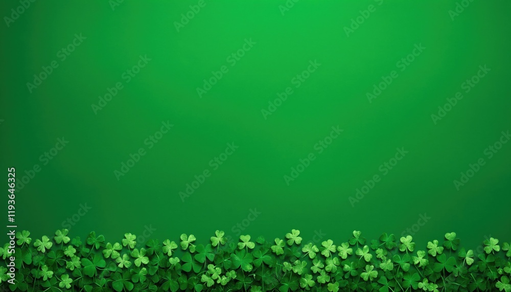 green st patrick's day background with clovers copy space green st patrick's day background with clovers copy space