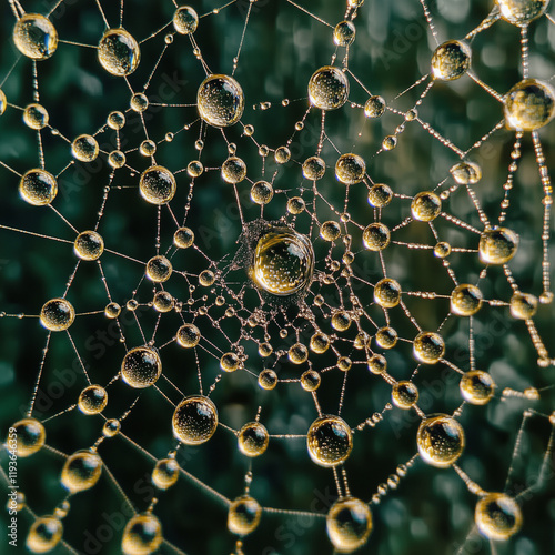 abstract background with golden balls